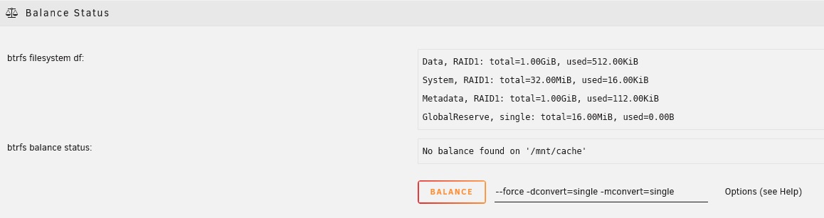 从 RAID 1 转换到单一配置文件